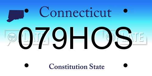 079HOS Connecticut License Plate