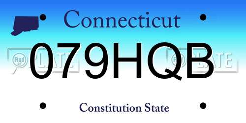 079HQB Connecticut License Plate