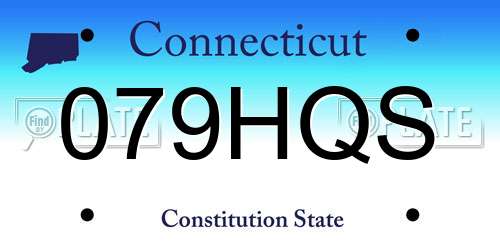 079HQS Connecticut License Plate