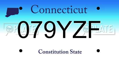079YZF Connecticut License Plate