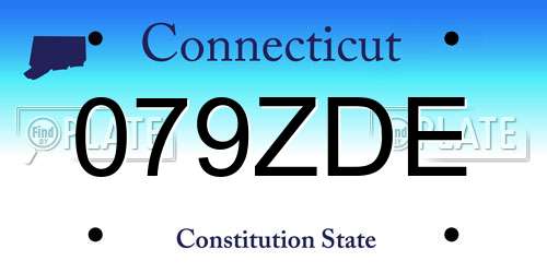 079ZDE Connecticut License Plate