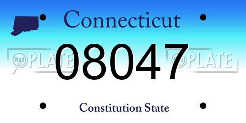 08047 Connecticut License Plate
