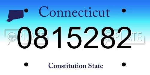0815282 Connecticut License Plate
