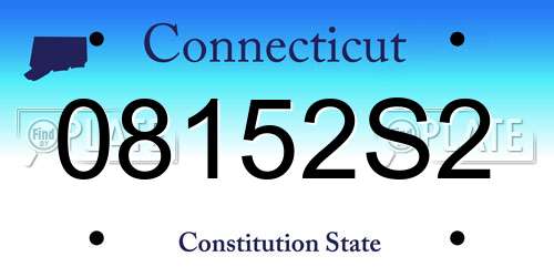 08152S2 Connecticut License Plate
