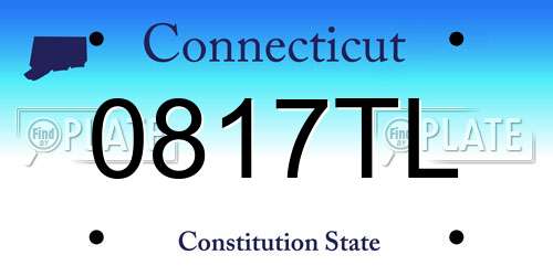 0817TL Connecticut License Plate