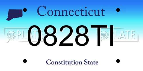 0828TI Connecticut License Plate