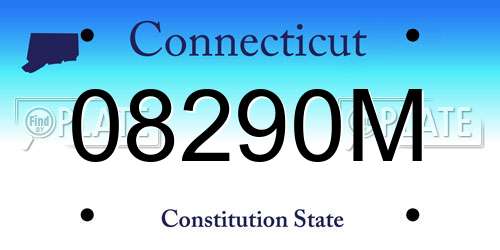 08290M Connecticut License Plate