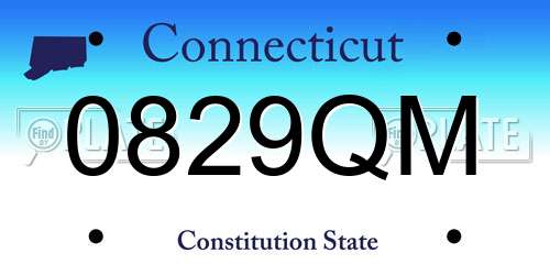 0829QM Connecticut License Plate