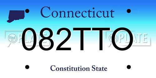 082TTO Connecticut License Plate
