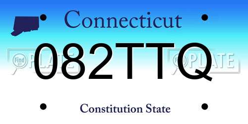 082TTQ Connecticut License Plate