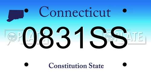 0831SS Connecticut License Plate