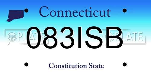 083ISB Connecticut License Plate