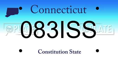 083ISS Connecticut License Plate