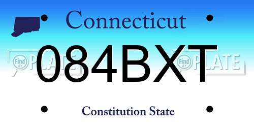 084BXT Connecticut License Plate