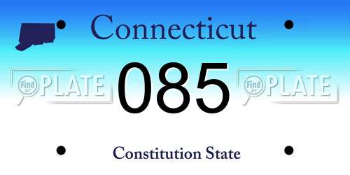 085 Connecticut License Plate
