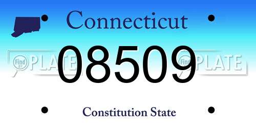 08509 Connecticut License Plate