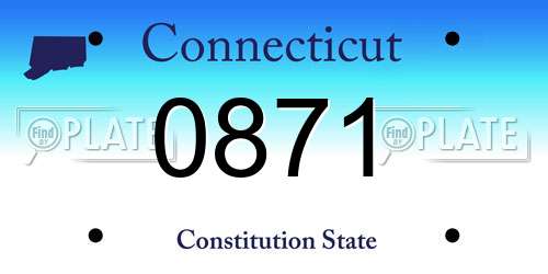 0871 Connecticut License Plate