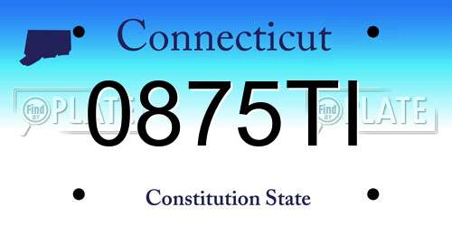 0875TI Connecticut License Plate