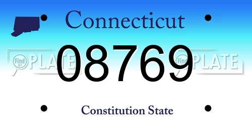 08769 Connecticut License Plate