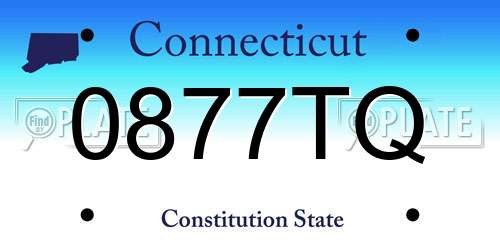 0877TQ Connecticut License Plate