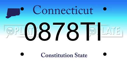 0878TI Connecticut License Plate