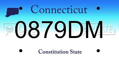 0879DM Connecticut License Plate