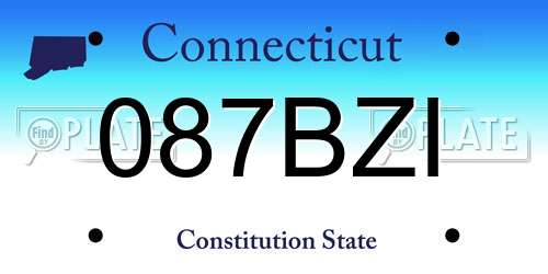 087BZI Connecticut License Plate