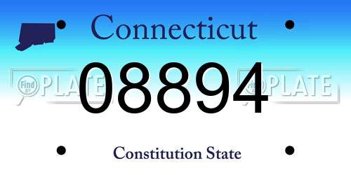 08894 Connecticut License Plate
