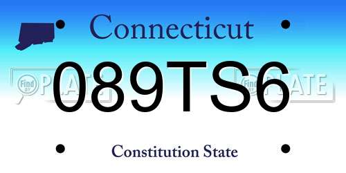089TS6 Connecticut License Plate