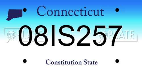 08IS257 Connecticut License Plate