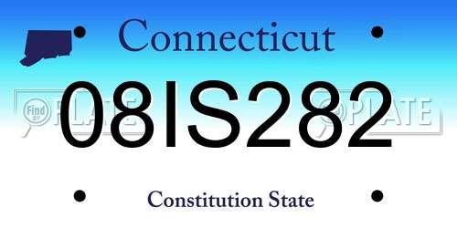 08IS282 Connecticut License Plate