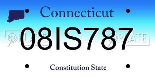 08IS787 Connecticut License Plate