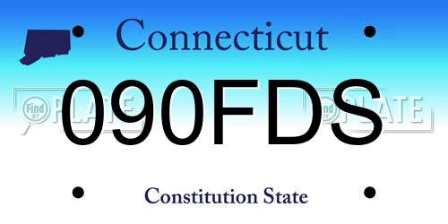090FDS Connecticut License Plate