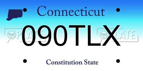 090TLX Connecticut License Plate