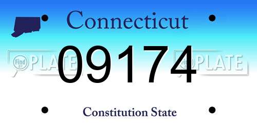 09174 Connecticut License Plate