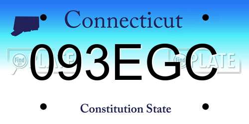 093EGC Connecticut License Plate