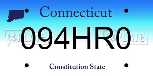 094HR0 Connecticut License Plate