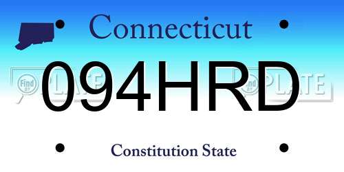 094HRD Connecticut License Plate