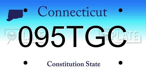 095TGC Connecticut License Plate