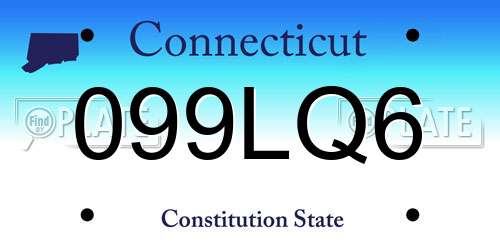 099LQ6 Connecticut License Plate