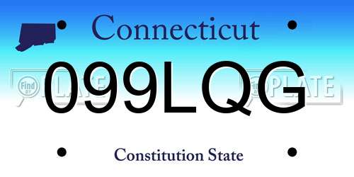 099LQG Connecticut License Plate