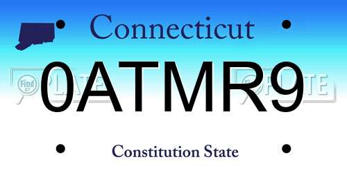 0ATMR9 Connecticut License Plate