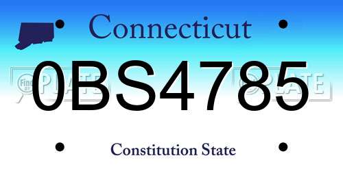 0BS4785 Connecticut License Plate