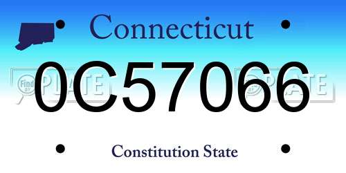 0C57066 Connecticut License Plate