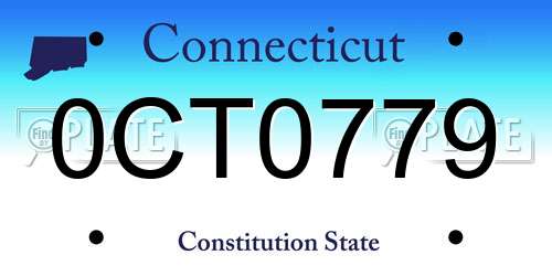 0CT0779 Connecticut License Plate