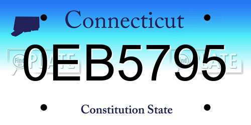 0EB5795 Connecticut License Plate