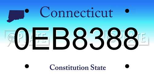 0EB8388 Connecticut License Plate