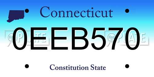 0EEB570 Connecticut License Plate