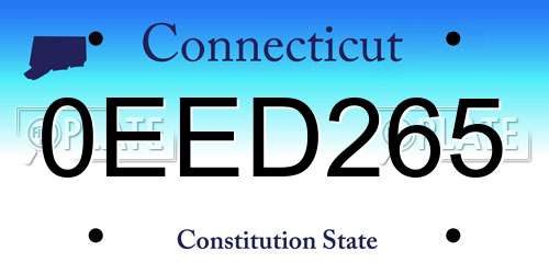 0EED265 Connecticut License Plate