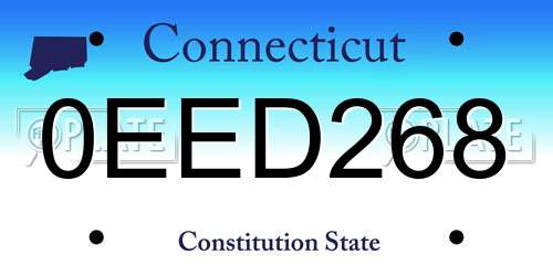 0EED268 Connecticut License Plate
